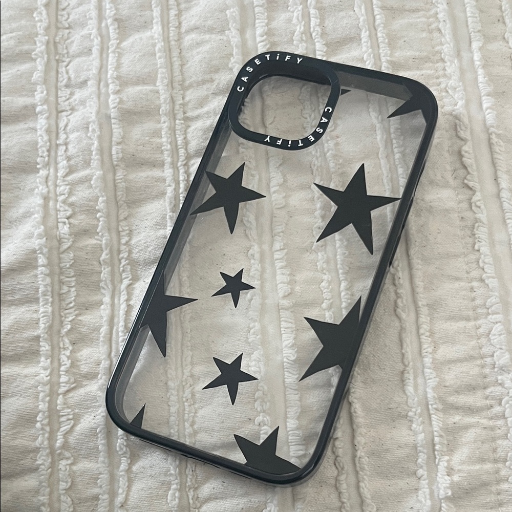 Casetify Clear Case with Black Stars